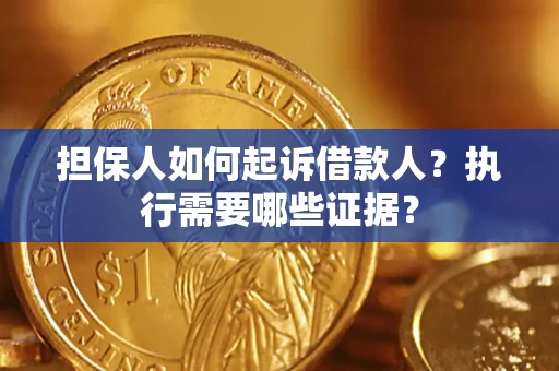 武汉担保人如何起诉借款人？执行需要哪些证据？
