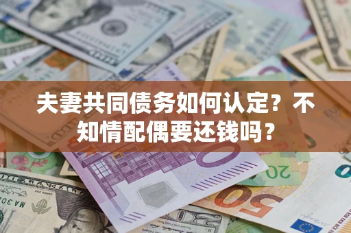 武汉夫妻共同债务如何认定？不知情配偶要还钱吗？