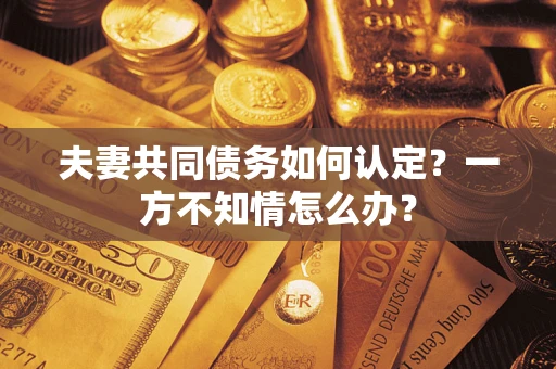 武汉夫妻共同债务如何认定？一方不知情怎么办？