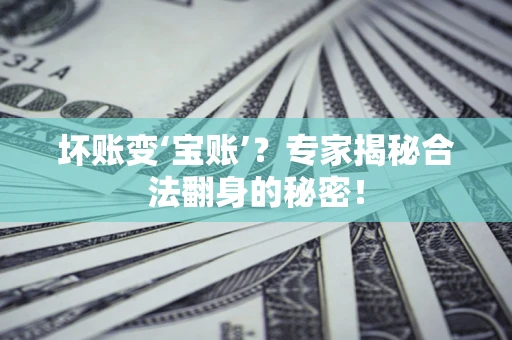 武汉坏账变‘宝账’？专家揭秘合法翻身的秘密！