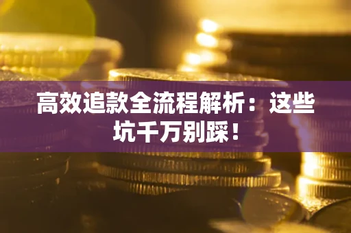 武汉高效追款全流程解析：这些坑千万别踩！