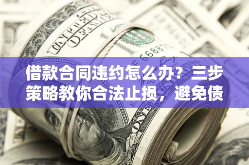 武汉借款合同违约怎么办？三步策略教你合法止损，避免债务危机升级