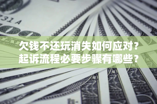 武汉欠钱不还玩消失如何应对？起诉流程必要步骤有哪些？